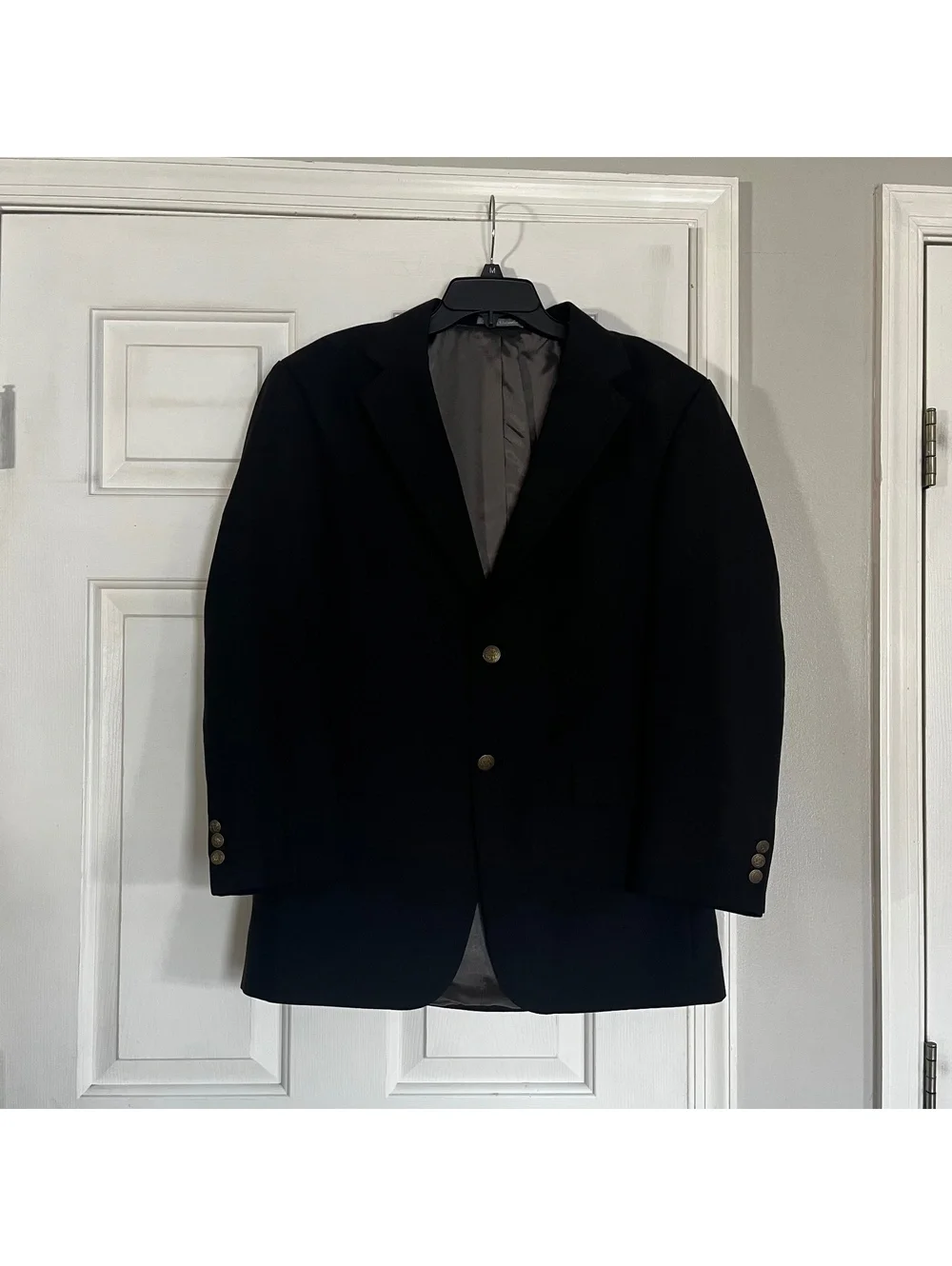 Oscar de la Renta Black Blazer with Gold Buttons